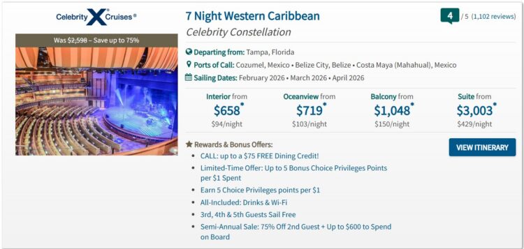 Celebrity Cruise Benefits with Choice