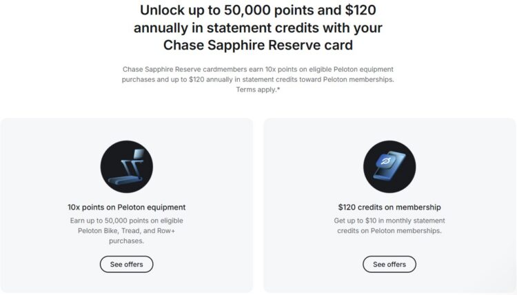 Chase/Peloton benefits
