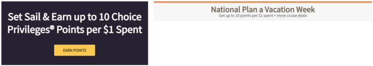 Choice Privileges Cruises 10X Points