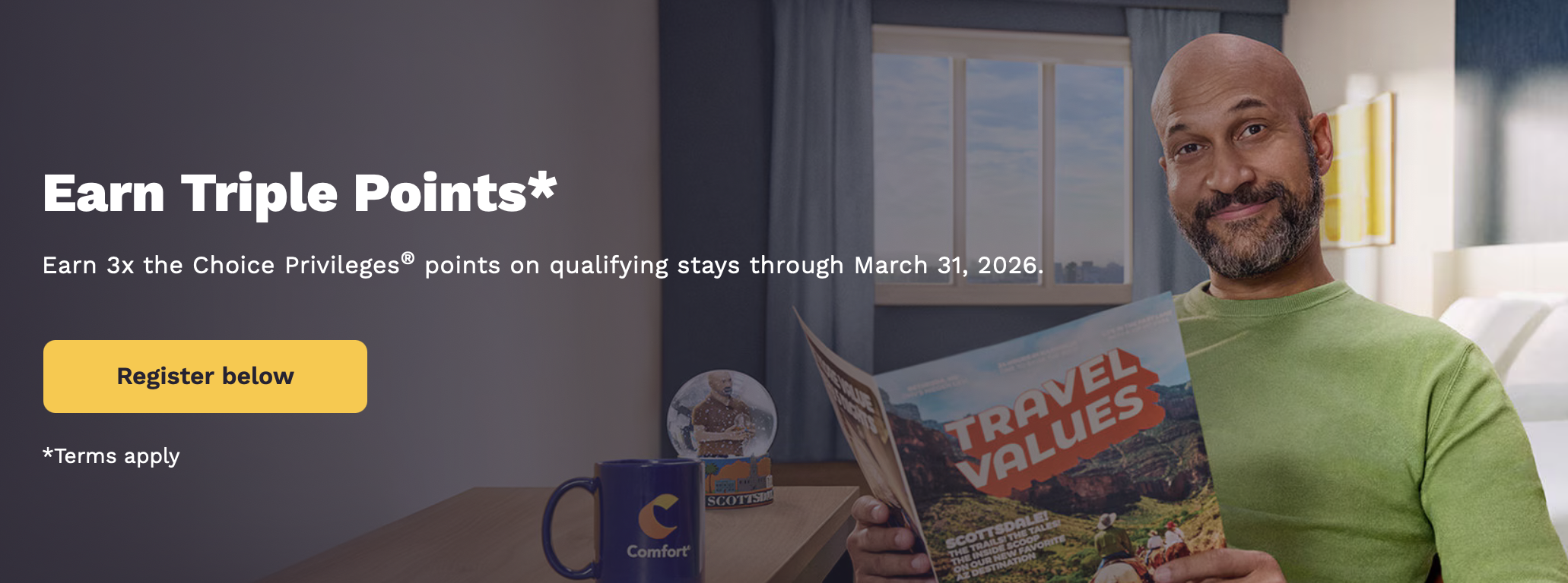 Choice Q1 3X points promo banner.