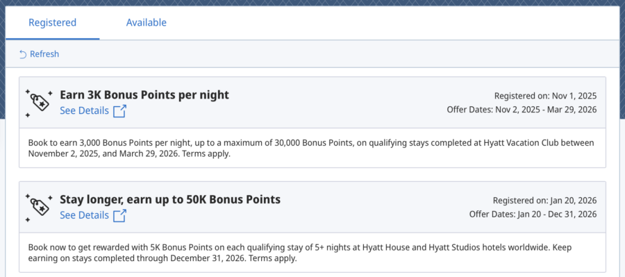 Hyatt promo dashboard
