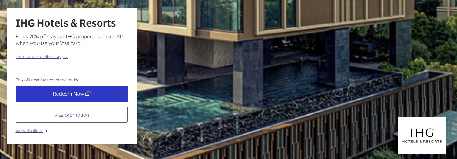 IHG 20 Discount for Visa Cardholders 2026 Promotion