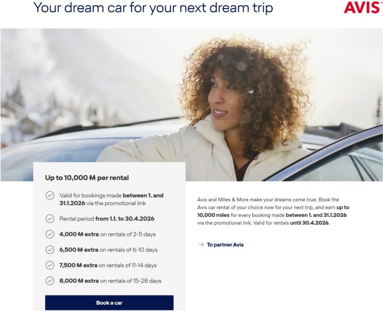 Lufthansa 24,000 Bonus Miles with Avis Rentals 2026 Promotion