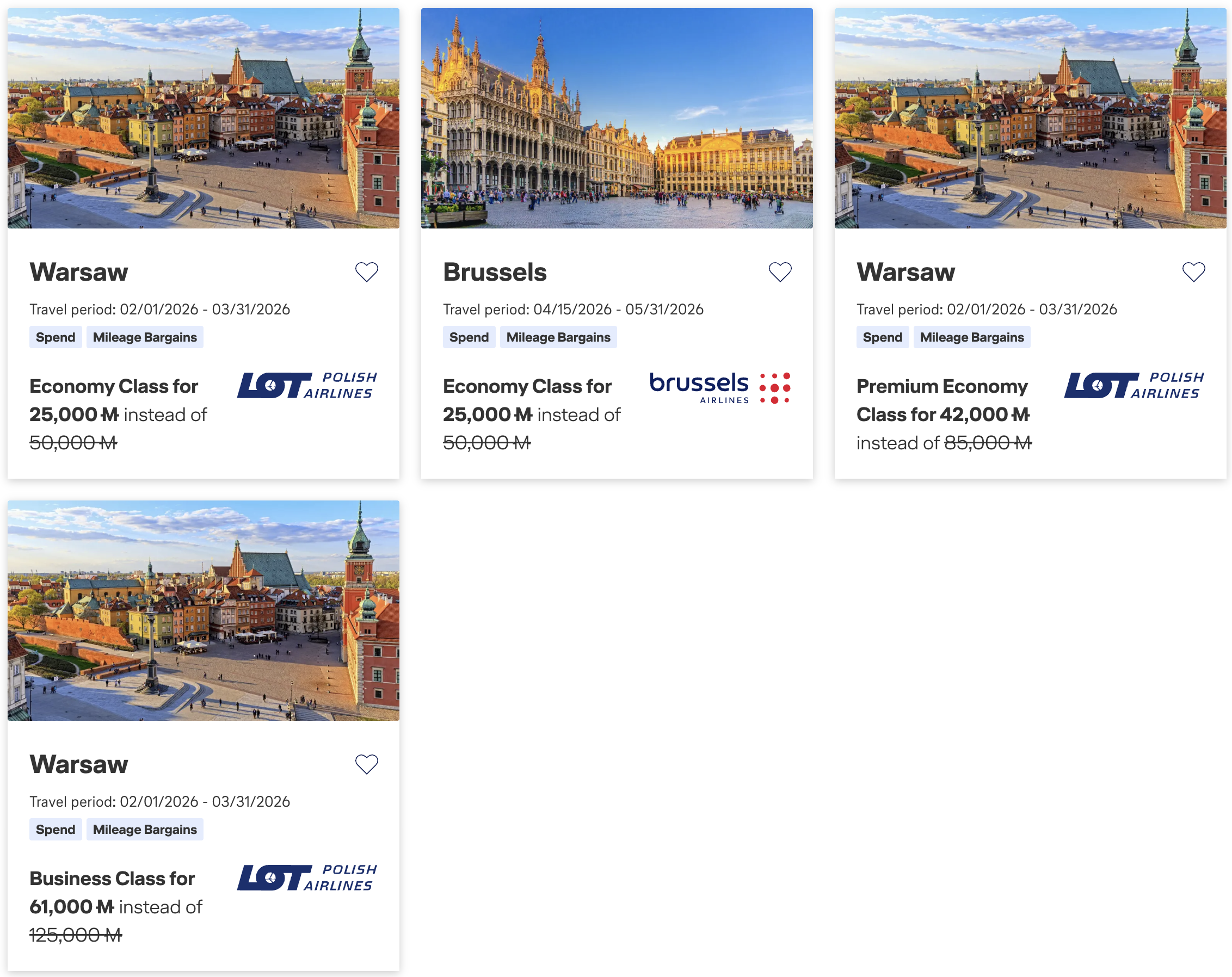 Miles & More Bargains for Jan 2026.