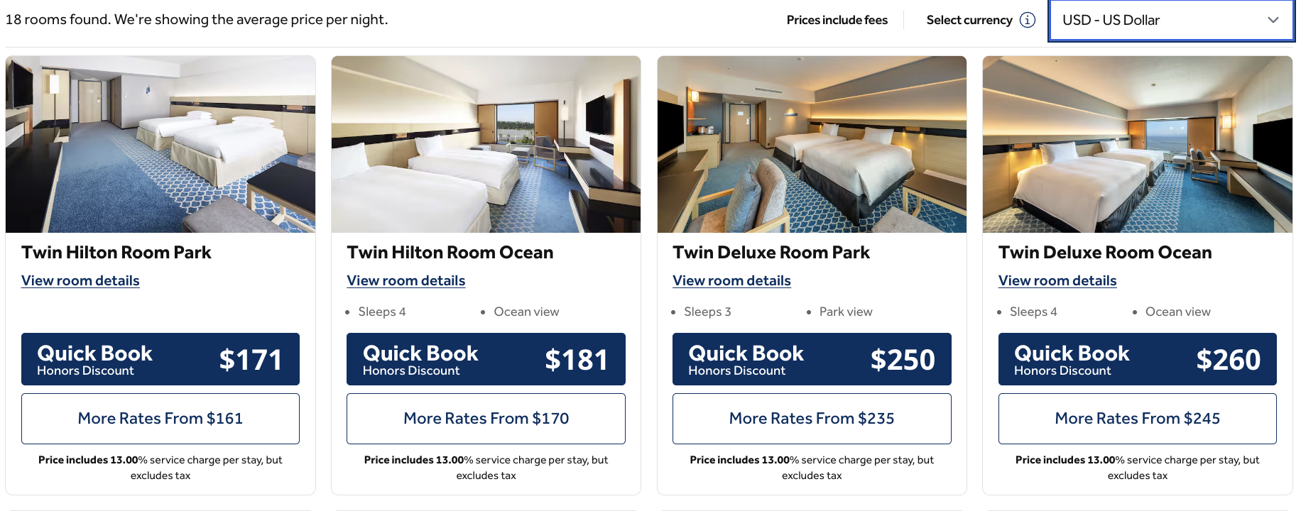 hilton tokyo bay prices april 2026