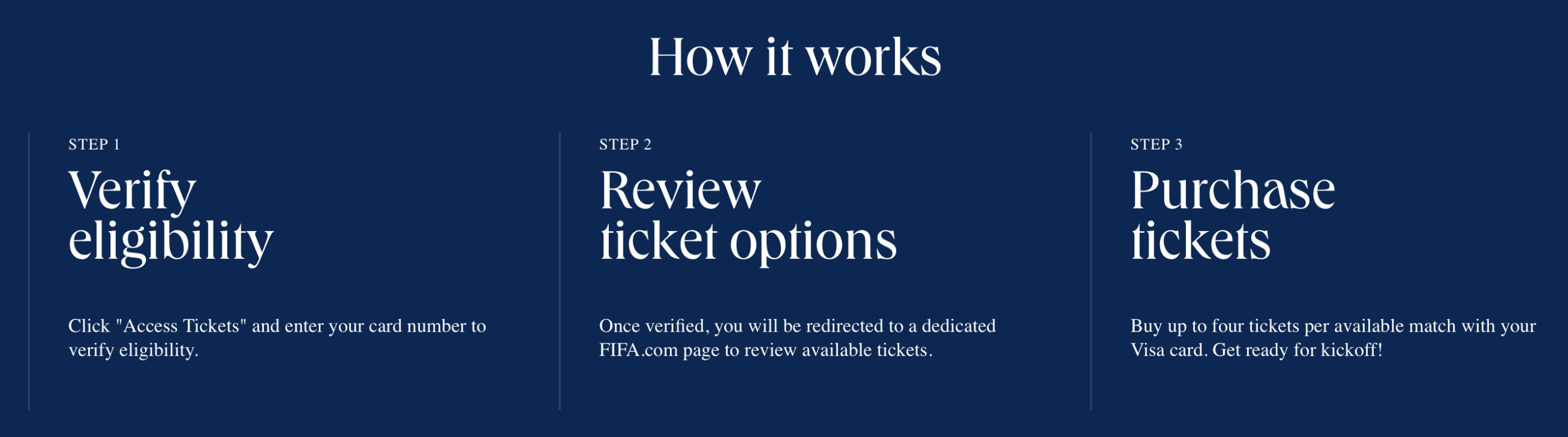 How to buy World Cup tickets through Chase