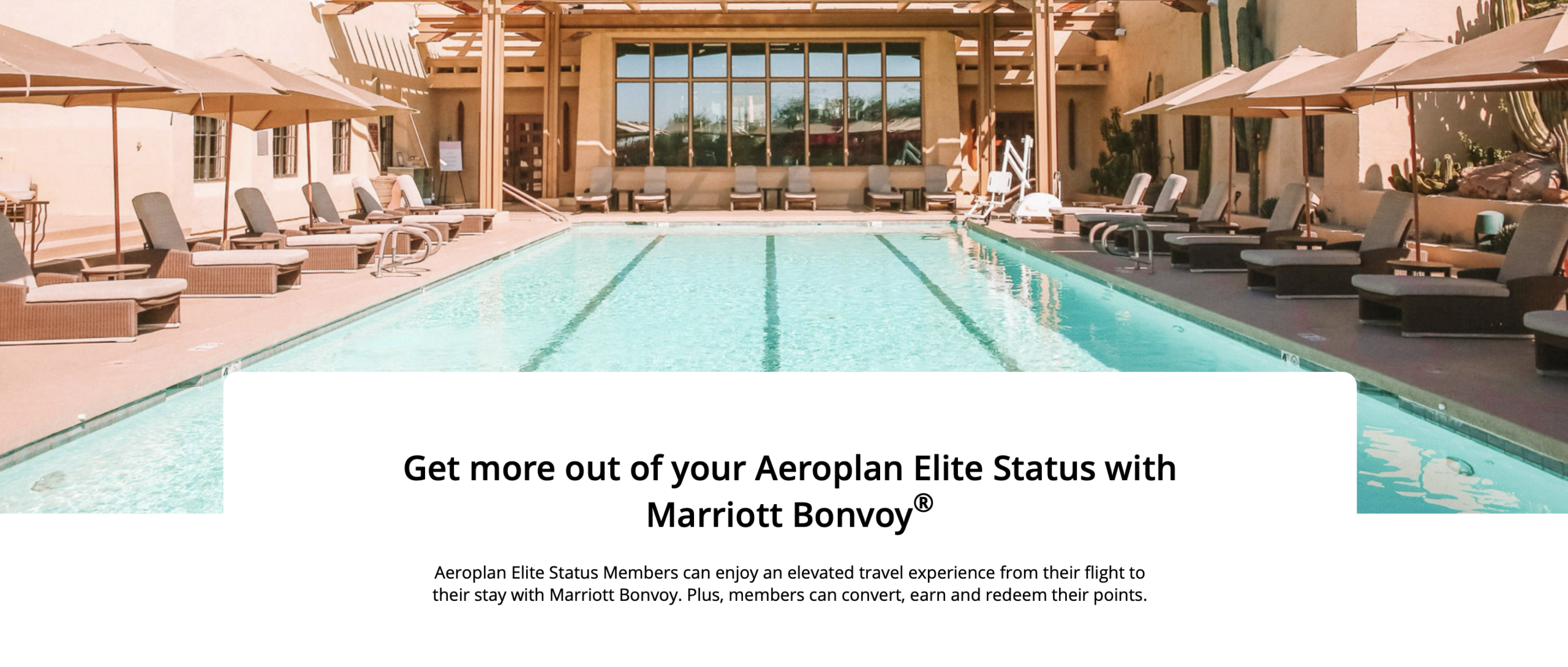 Air Canada / Marriott Bonvoy partnership promo banner