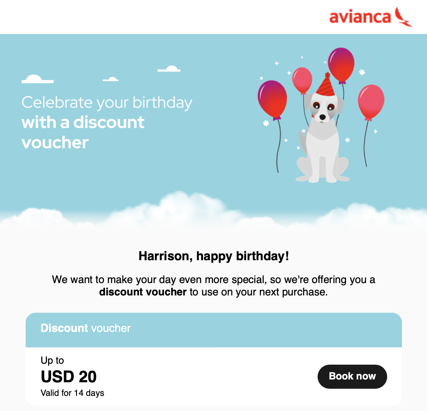 Avianca birthday present