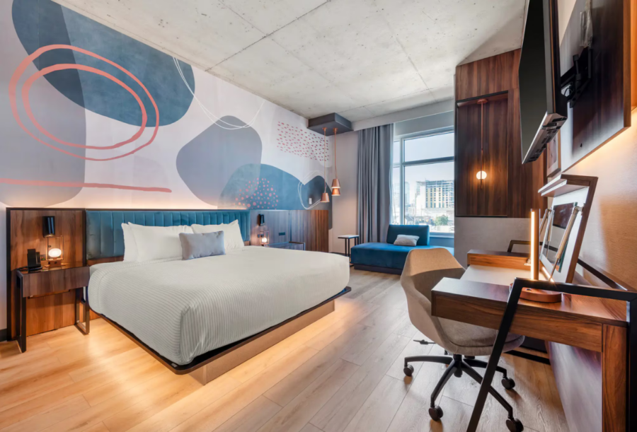 A view of a room at the Cambria Hotel by Choice Hotels in Midtown Nashville