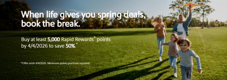 Southwest buy points promo banner