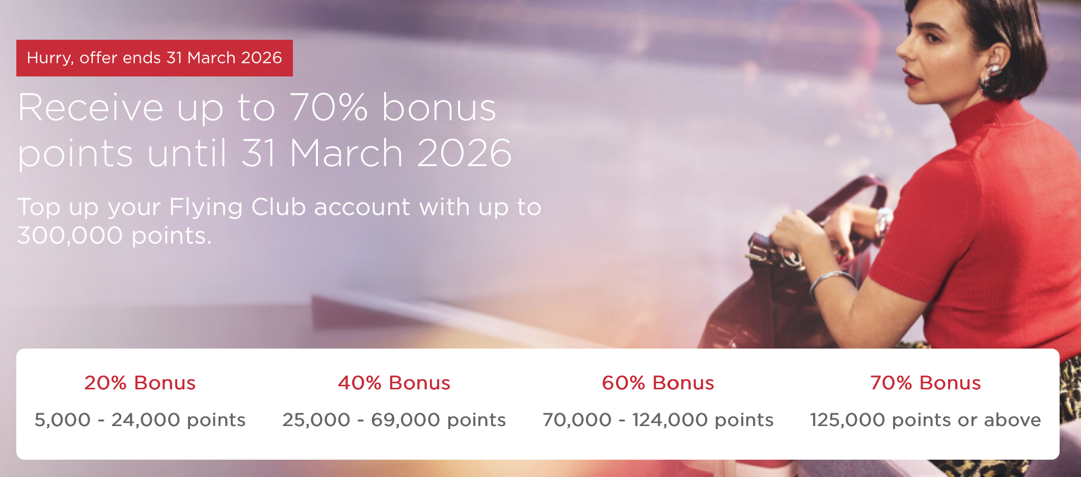 Virgin buy points promo banner.