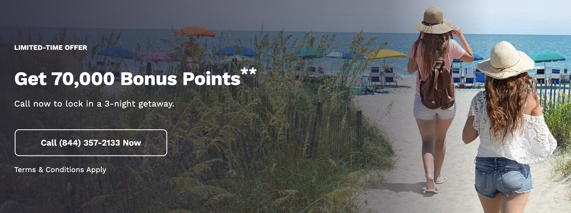 Choice Privileges timeshare offer promo banner.