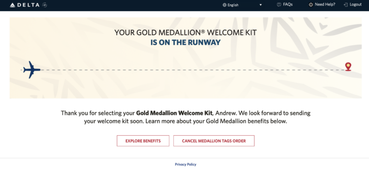 Delta bag tag confirmation