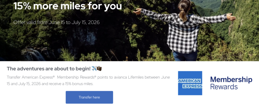 LifeMiles Amex transfer bonus details
