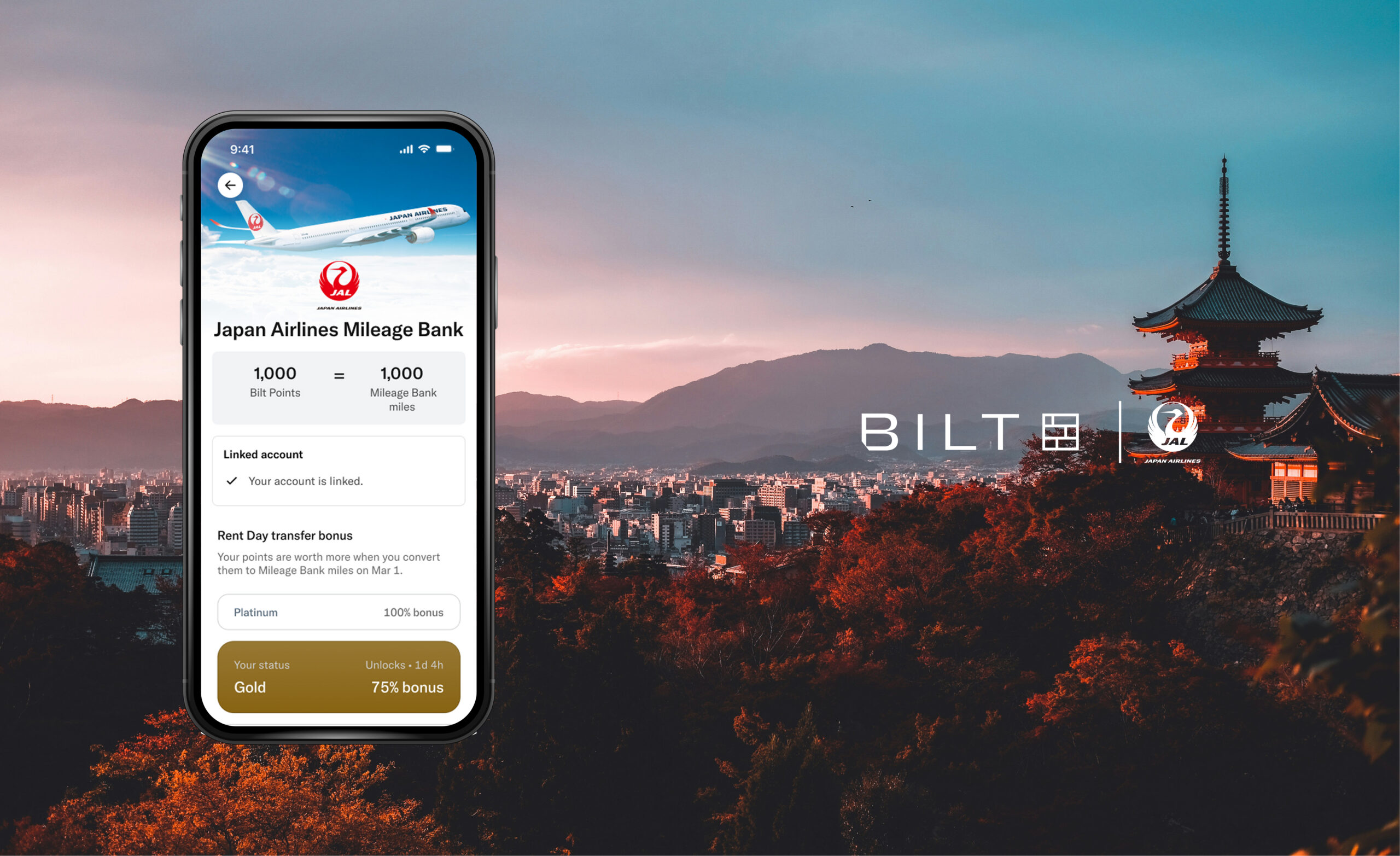 Bilt Rewards to JAL Mileage Bank March Rent Day promotion