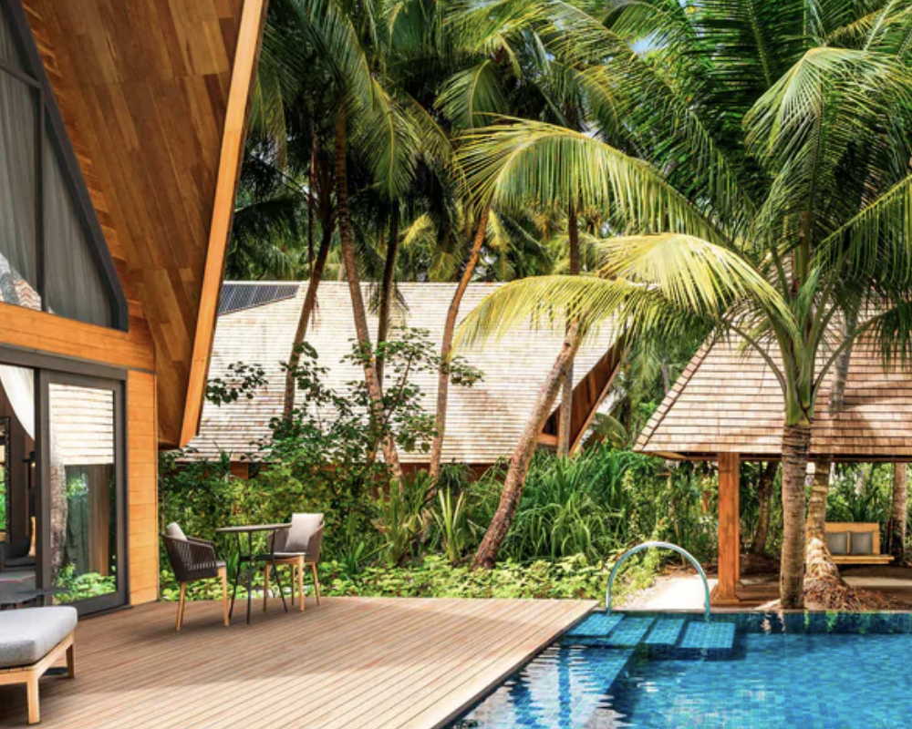 Pool suite at The St. Regis Maldives Vommuli Resort.