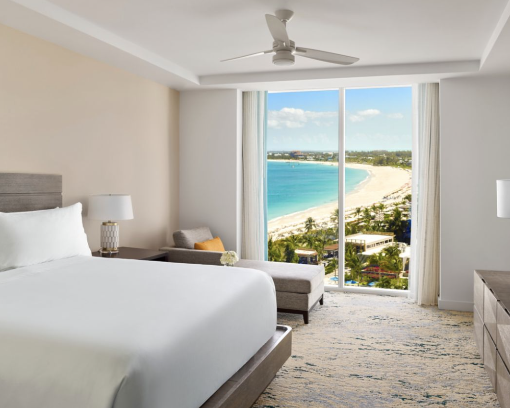 Bedroom at The Ritz-Carlton Residences, Turks & Caicos.