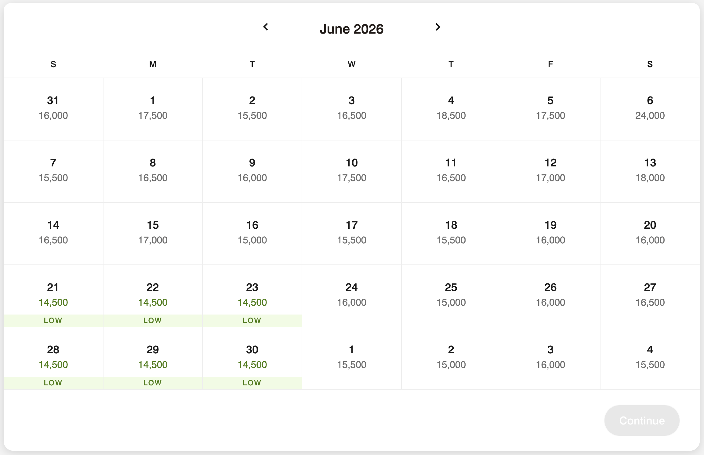 Award rates at Fes Marriott Hotel Jnan Palace.