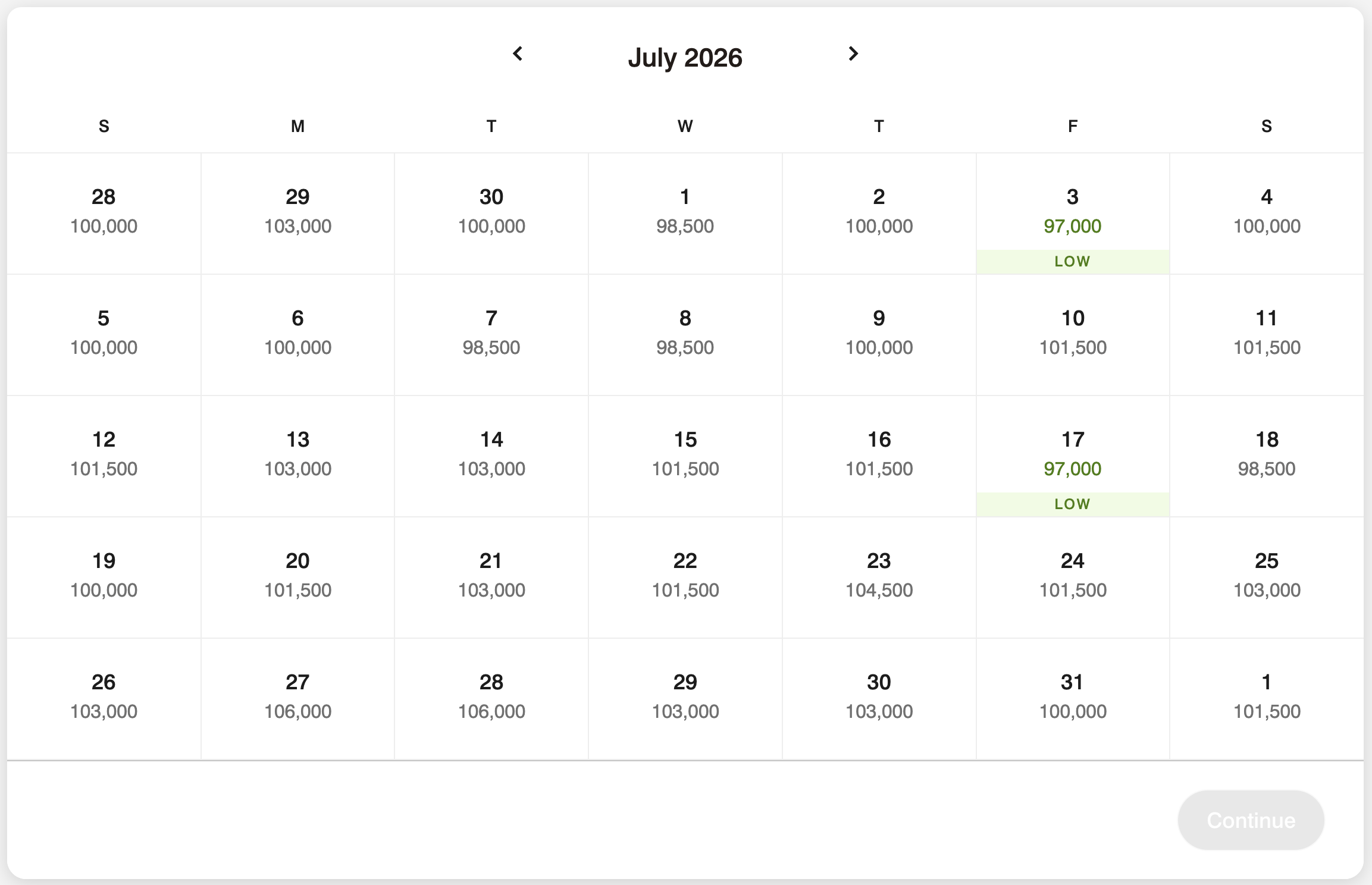 W Maldives award calendar.