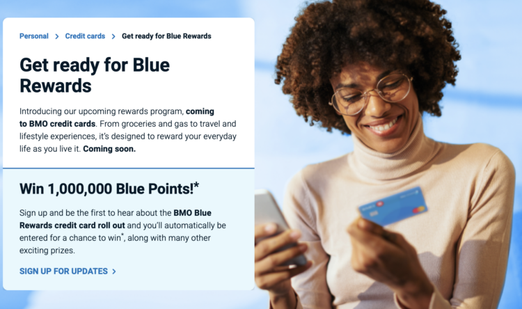 BMO forthcoming Blue Rewards credit card.