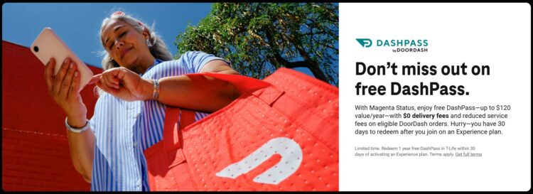 T-Mobile Magenta Status Doordash Membership Benefit