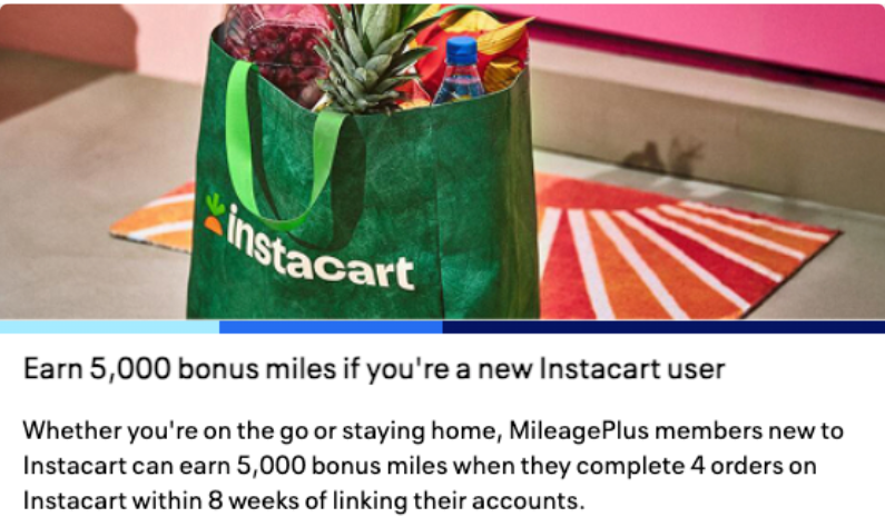 A green Instacart-branded shopping bag on a doorstep