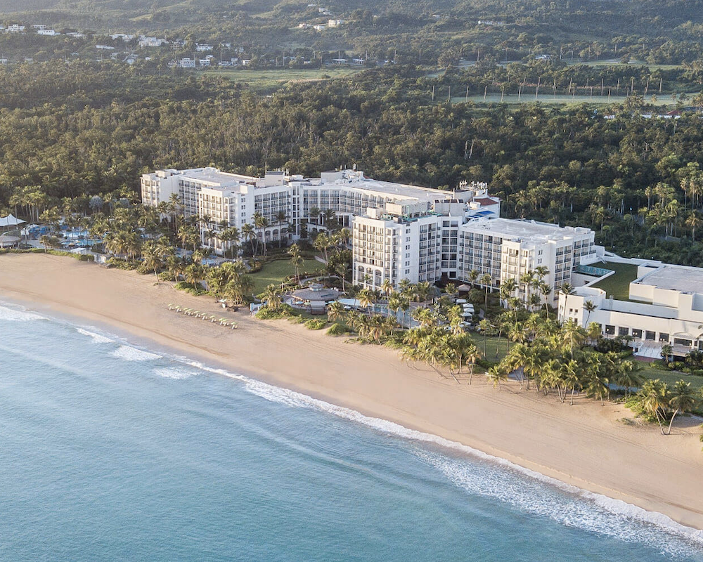Aerial view of the Wyndham Grand Rio Mar.