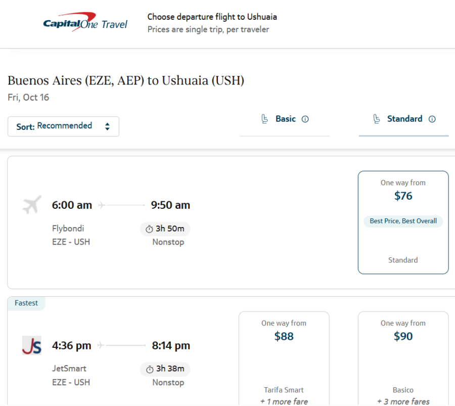 Capital one travel portal
