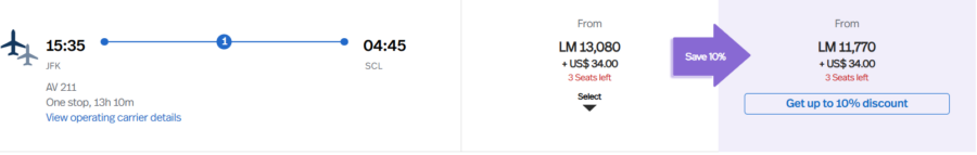 Booking Avianca flights to South America