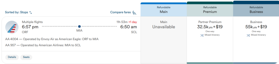 Norfolk to Santiago booked through Alaska