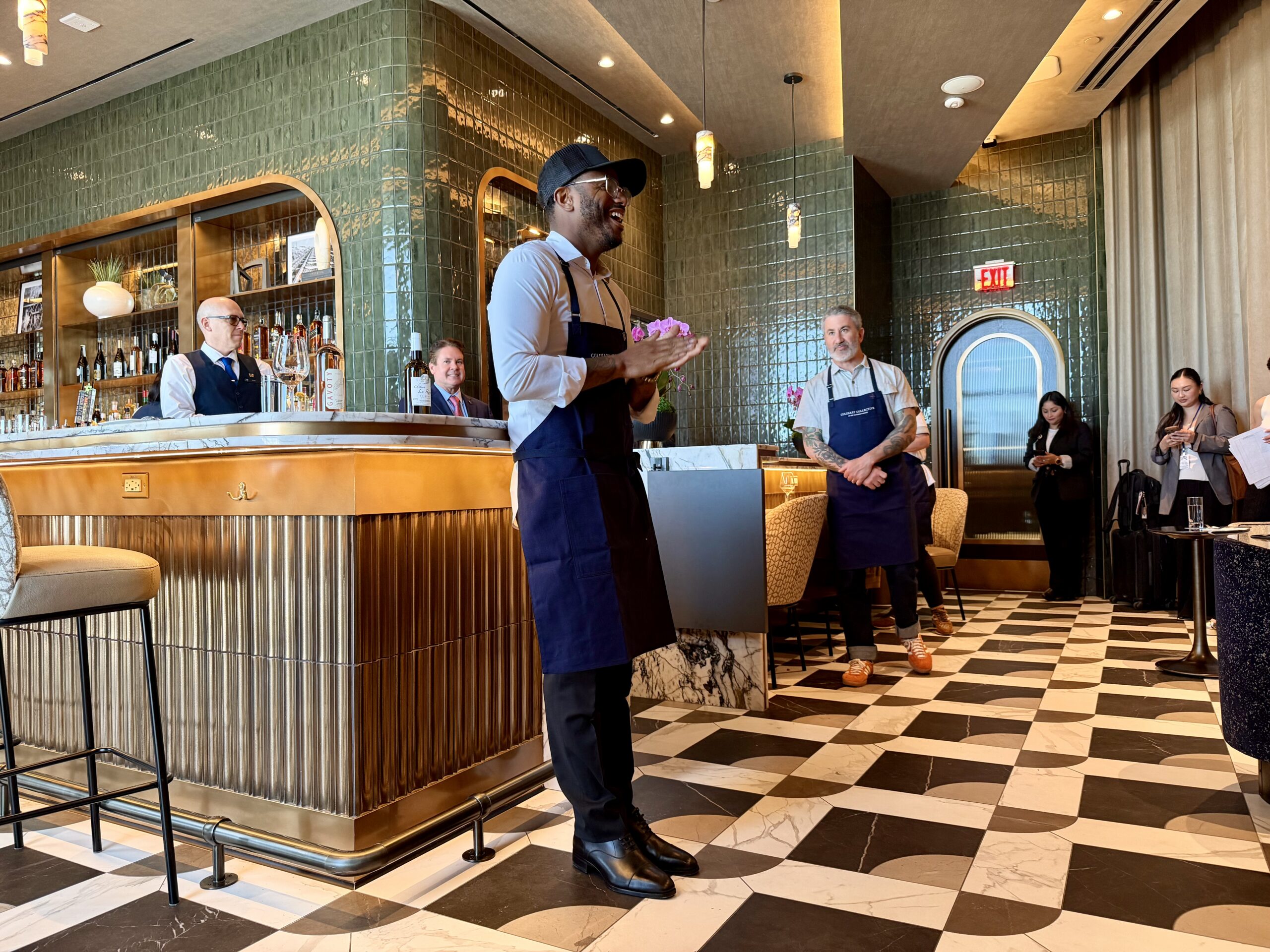 Chef Kwame presenting at the Amex Sidecar Las Vegas