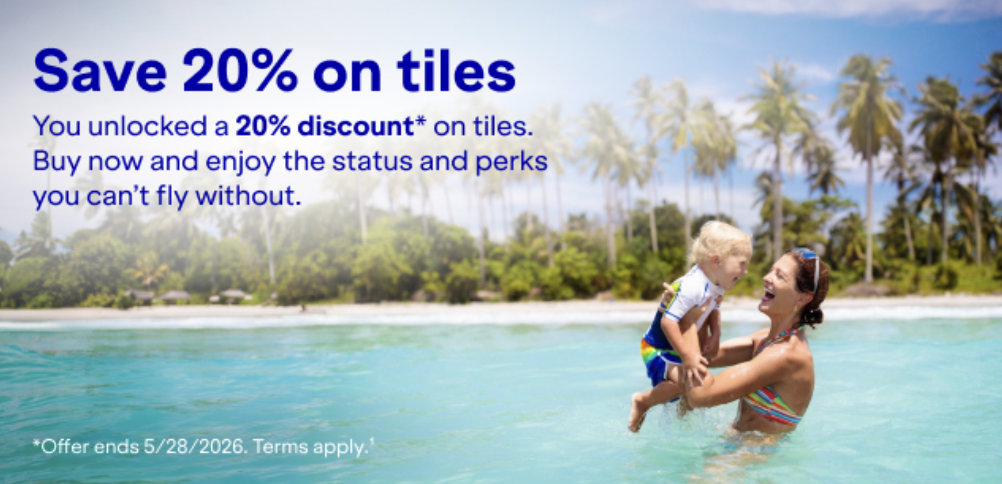 Screenshot of Points.com JetBlue tile sale