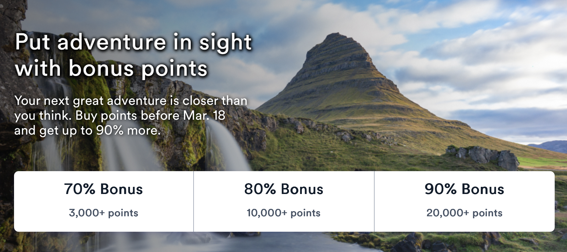 Buy Alaska points promo banner.