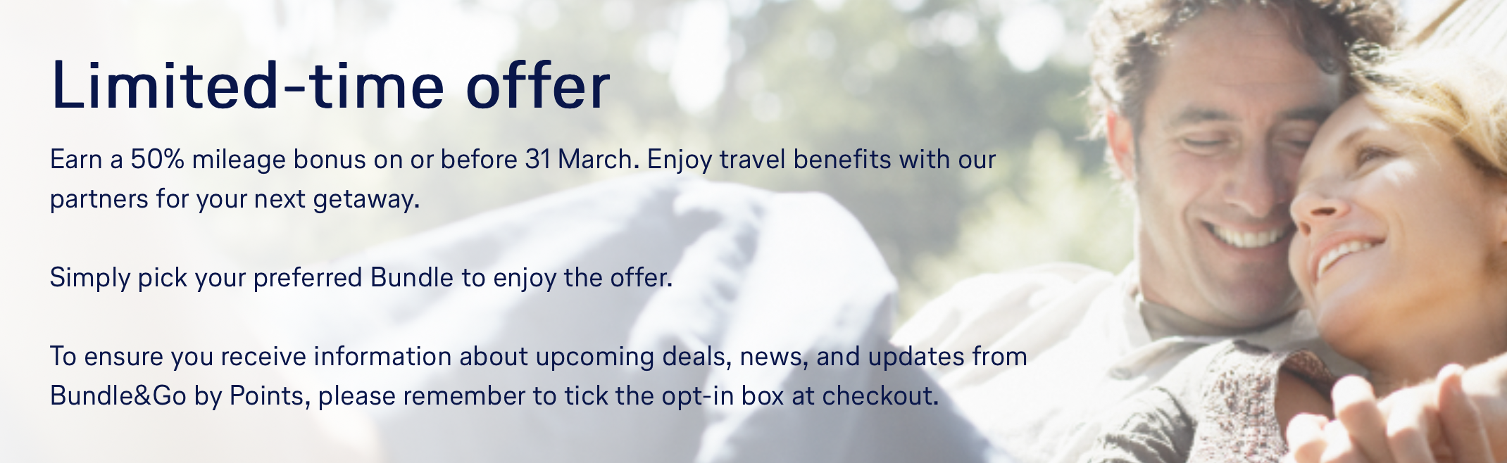 Buy Lufthansa Miles promo banner.