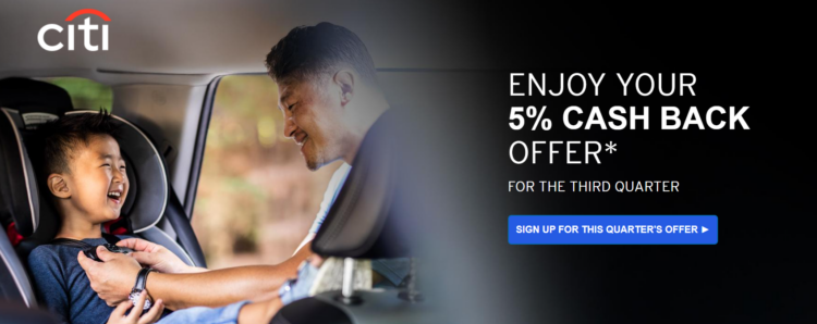 Citi Dividend rotating categories banner image