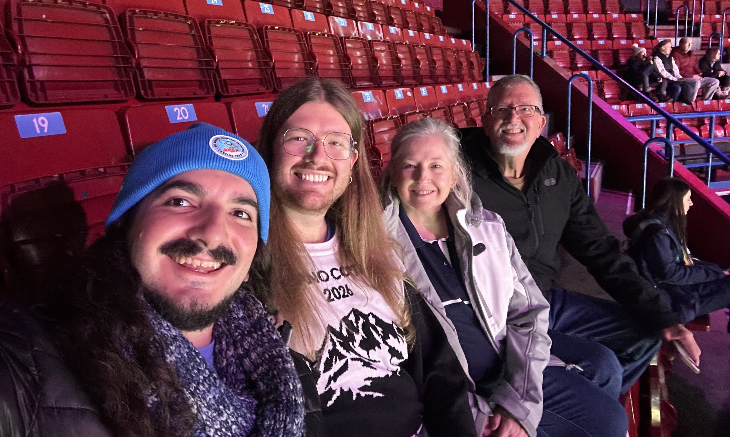 Our group at our first event of the Olympics. 