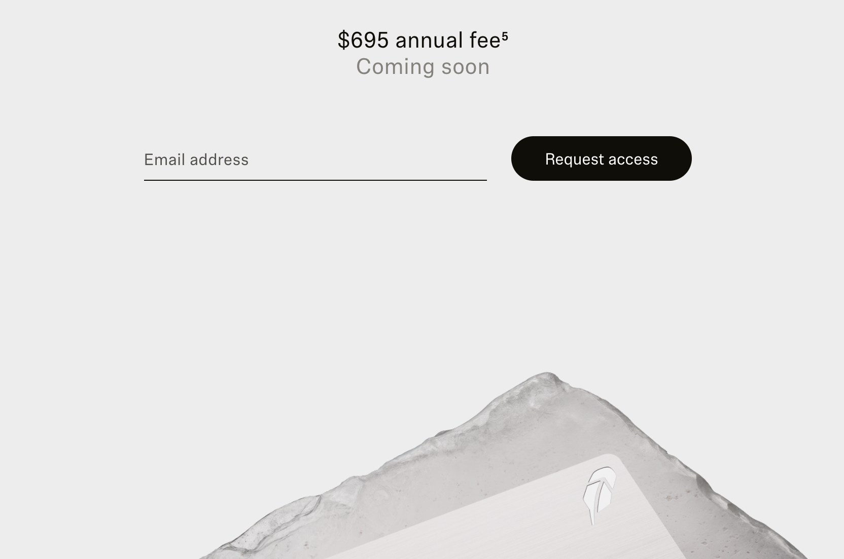 Robinhood Platinum Card register interest box.