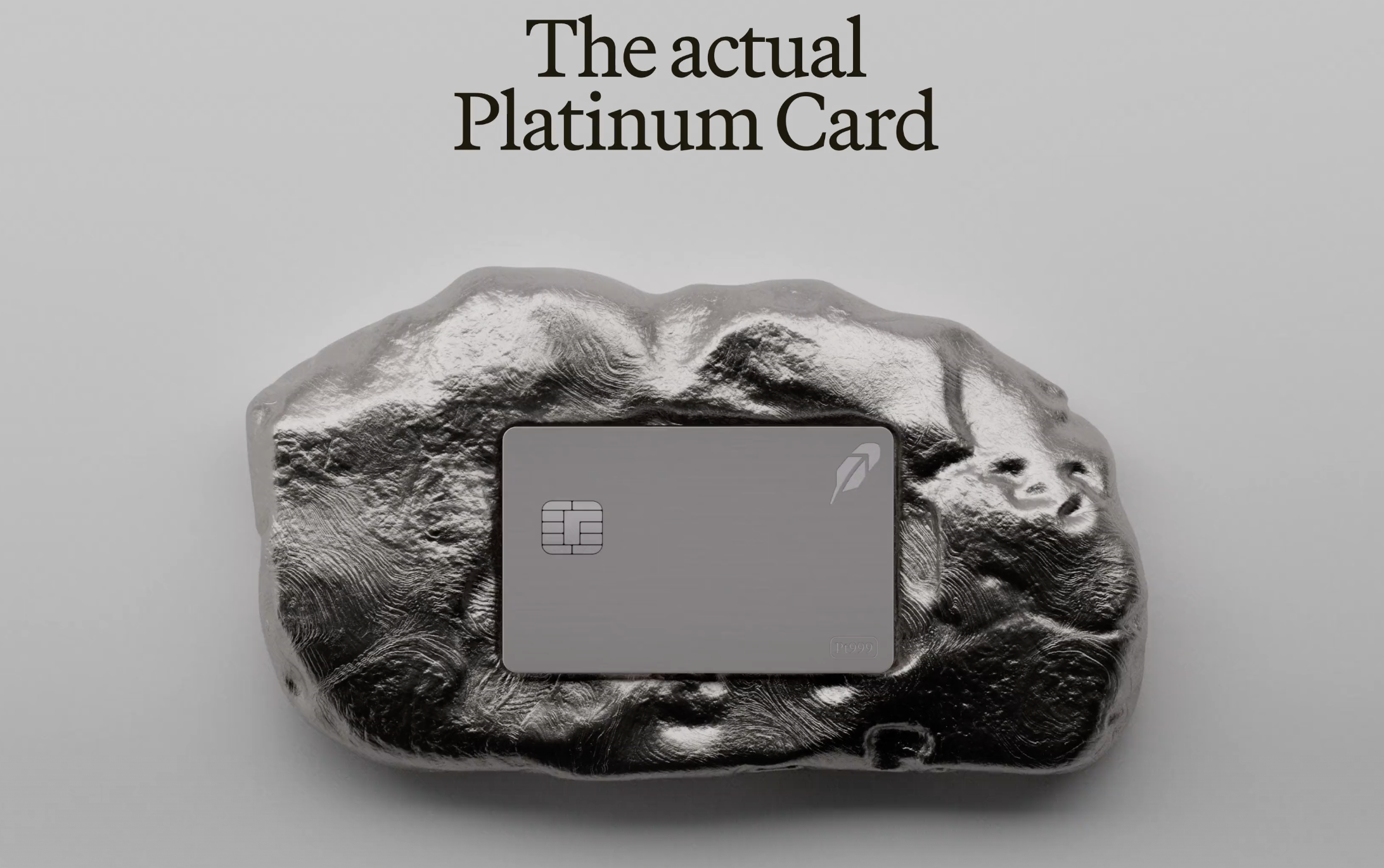 Robinhood Platinum Card advertisement.