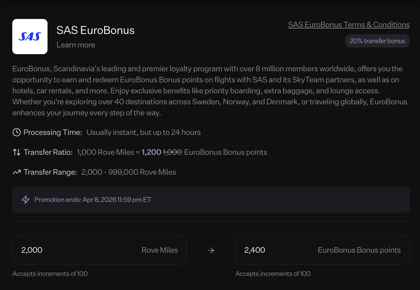 Transfer Rove Miles to JAL Mileage Bank with a 50% bonus