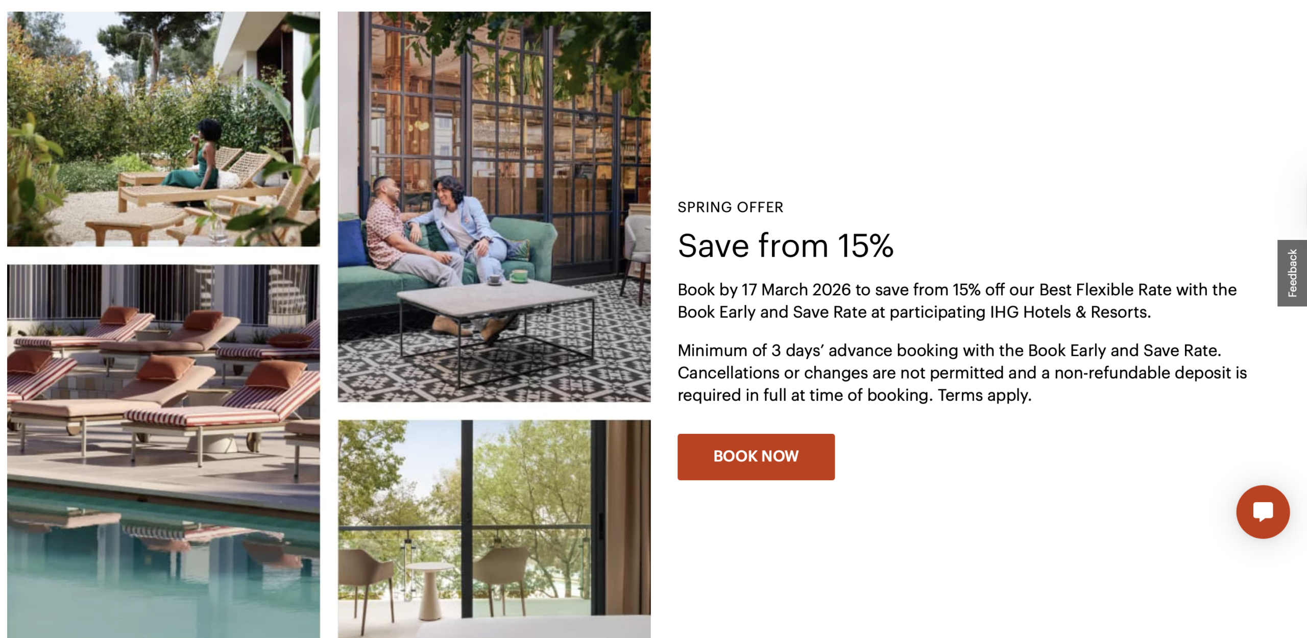 Screenshot of IHG Spring Offer