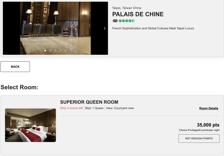 Booking Palais de Chine in Taipei, Taiwan