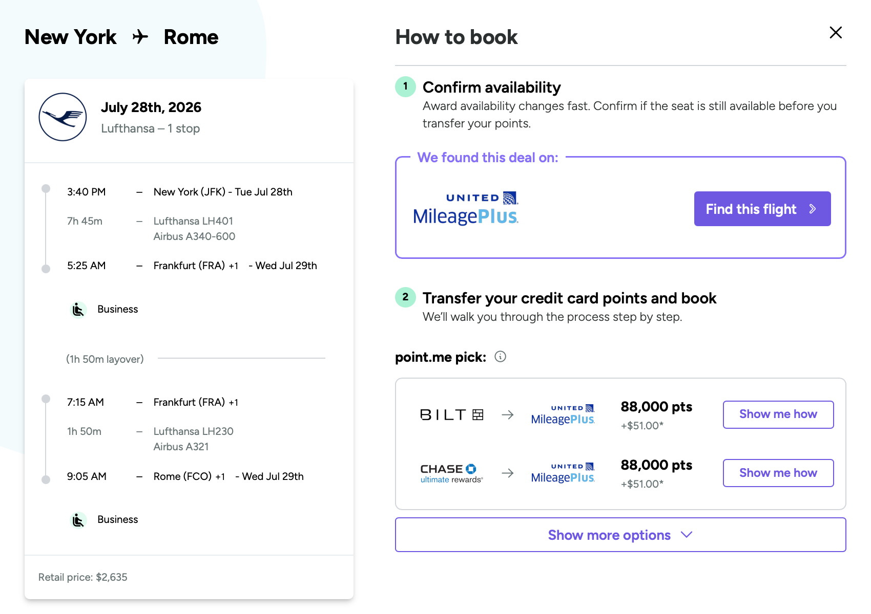 Screenshot of point.me