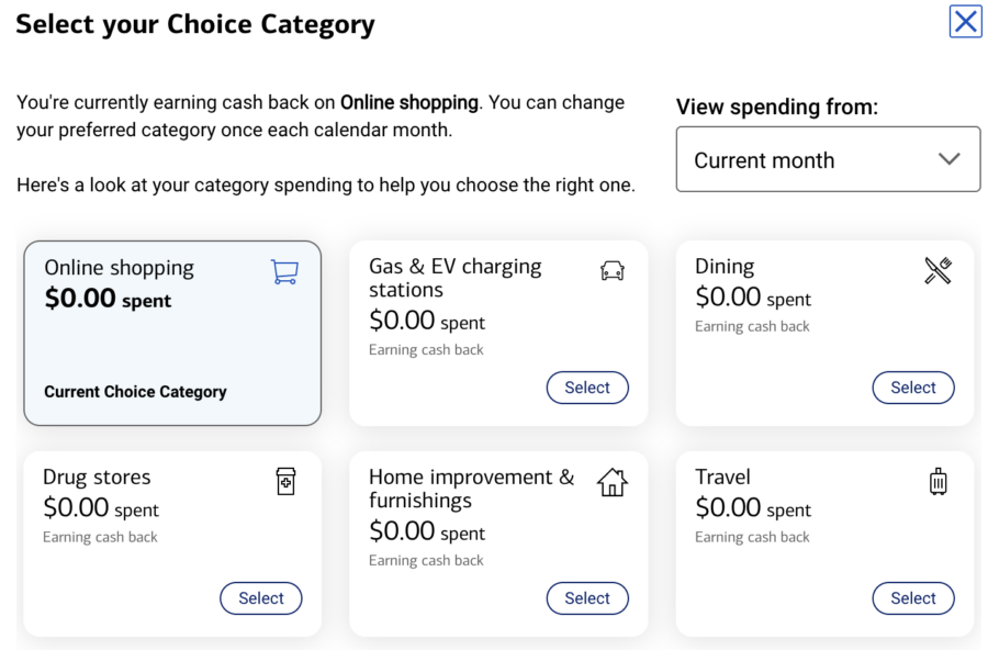 Select your category from these options.