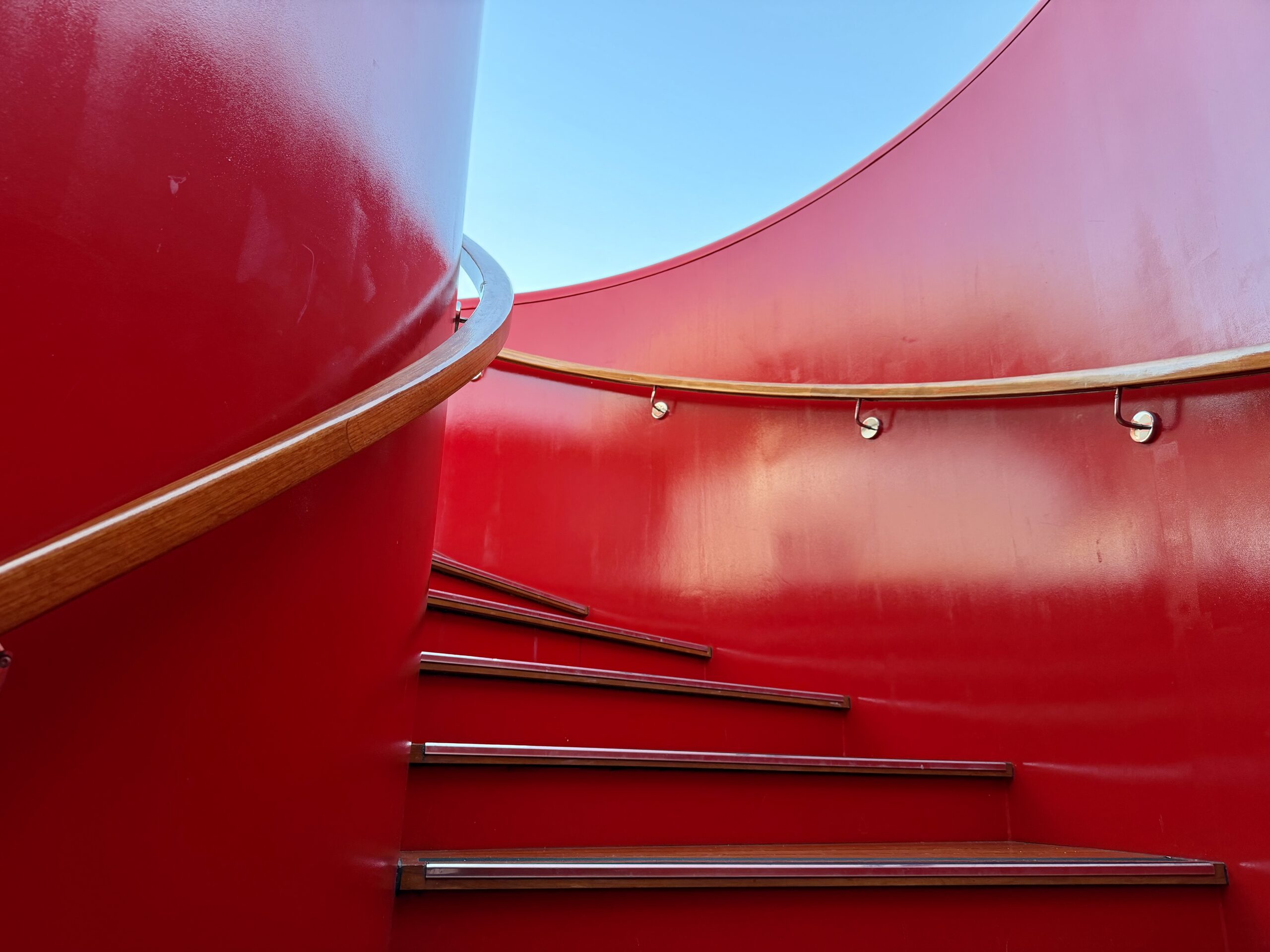 Virgin Voyages stairwell to deck 16