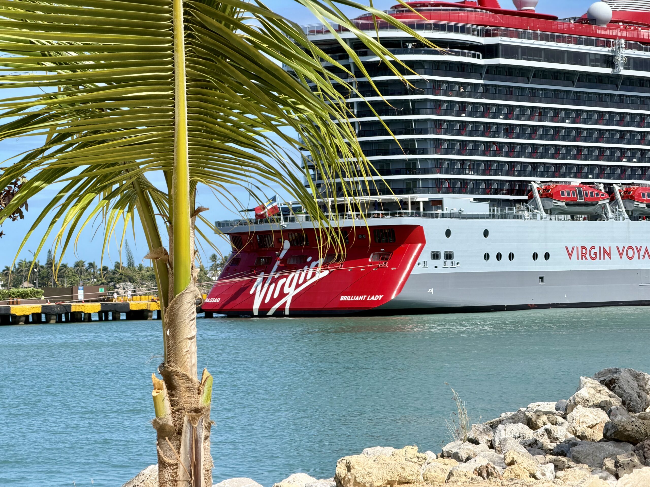 Virgin Voyages Brilliant Lady at Taino Bay