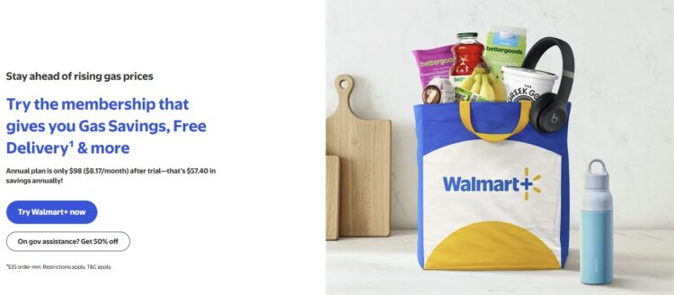 Walmart+ Landing Page