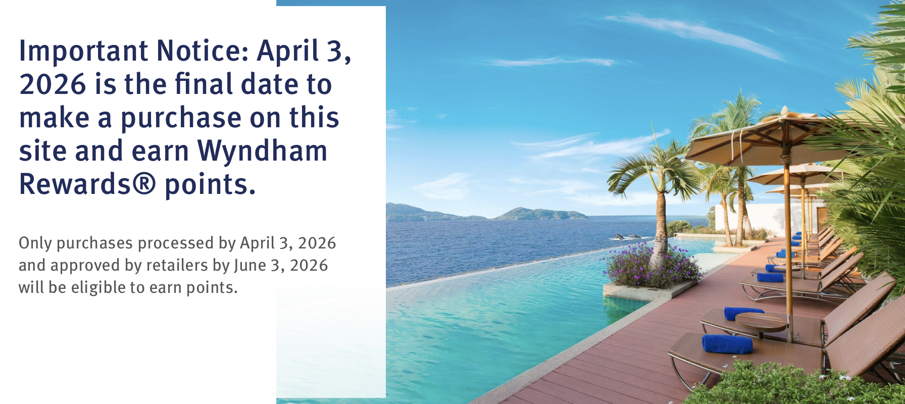 Wyndham Rewards shopping portal shutdown notice.