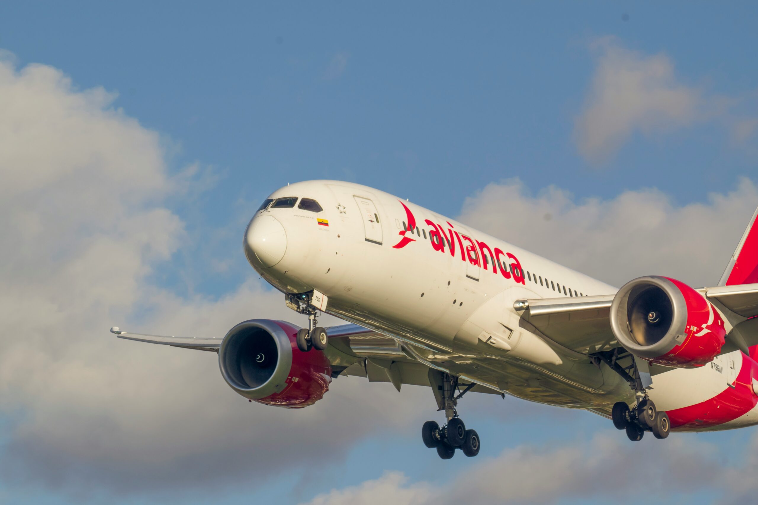 Avianca plane in flight