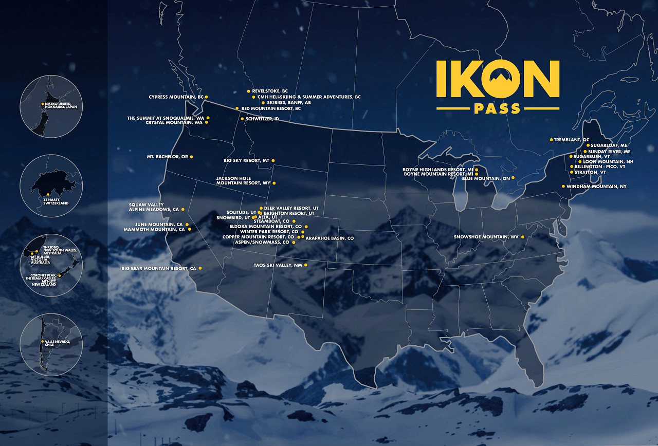 ikon pass map