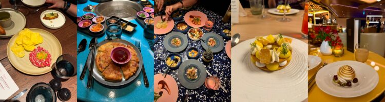 Food items at restaurants on Virgin Voyages Brilliant Lady